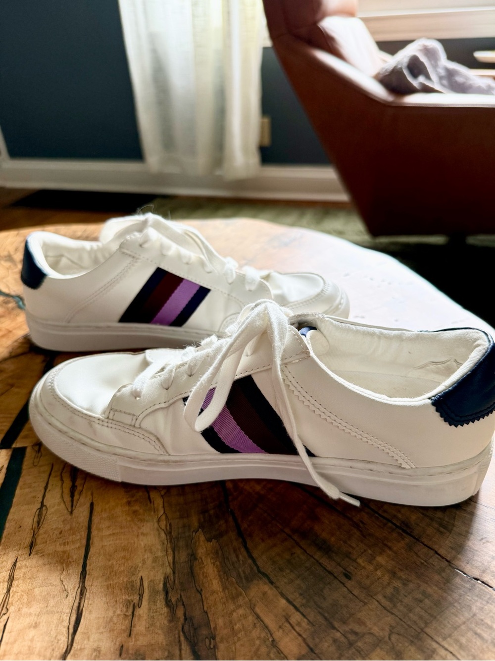 J Crew Striped Road Trip Sneakers